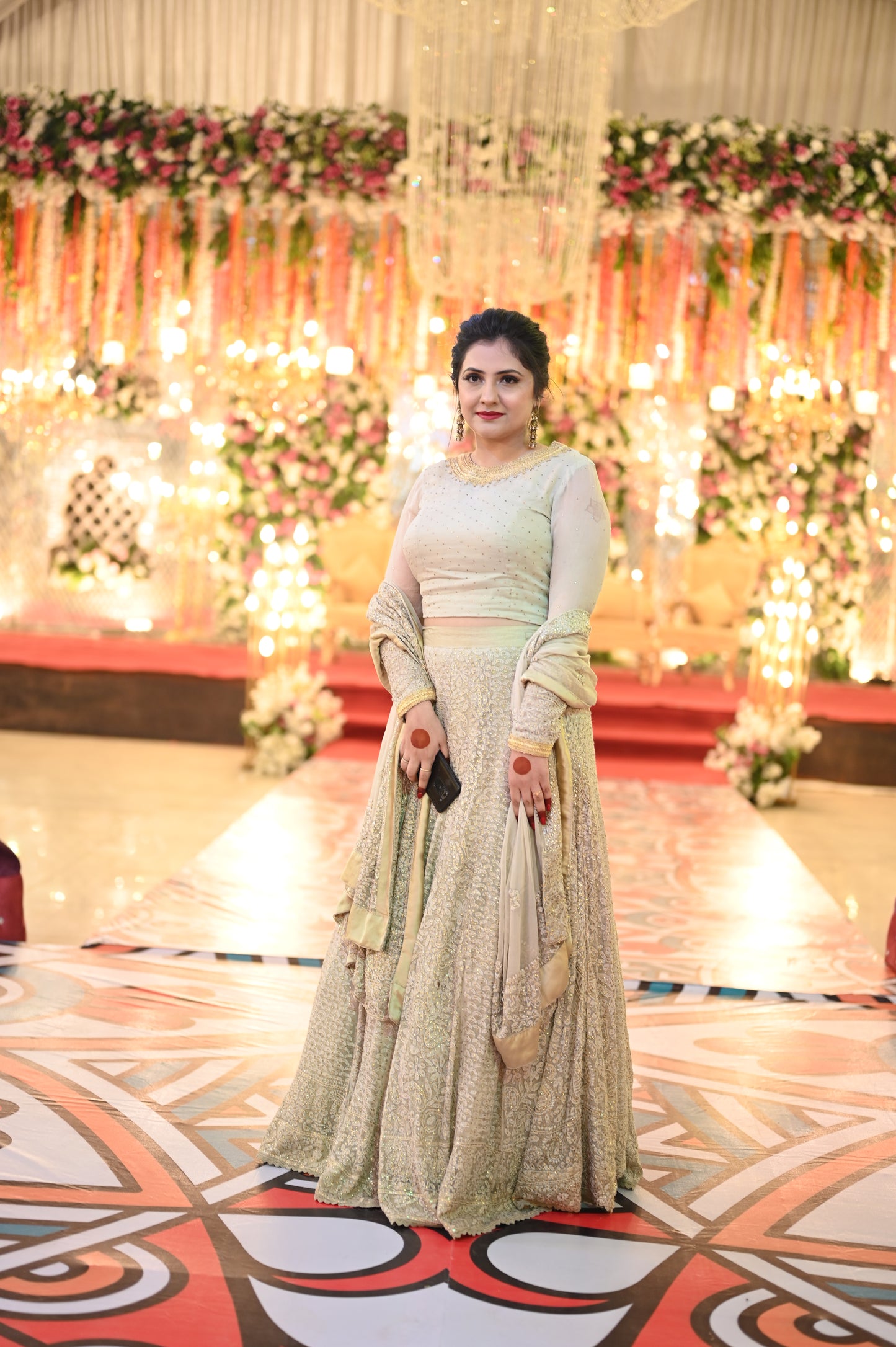 Ivory Chicken Kaari Lehnga