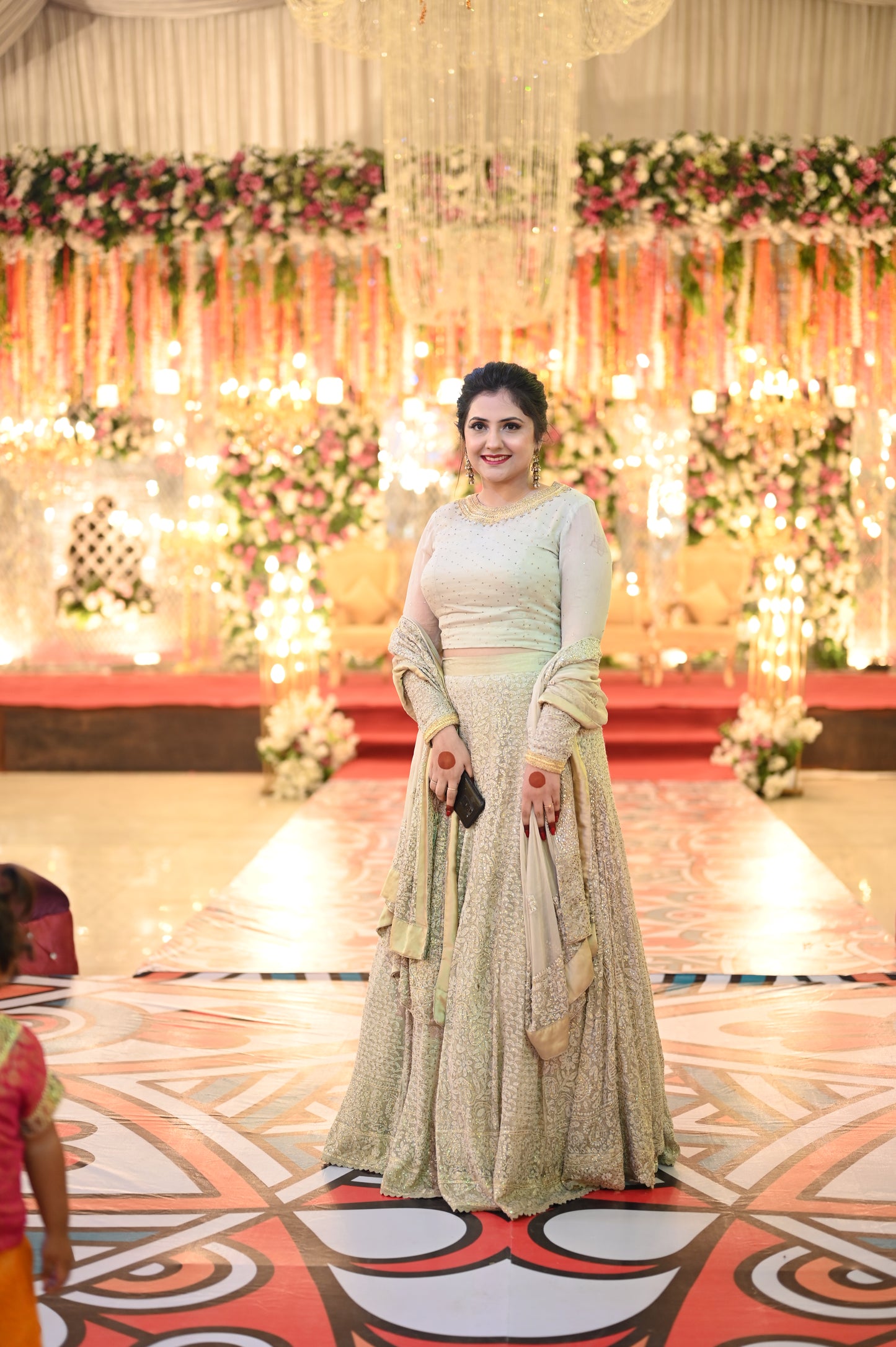 Ivory Chicken Kaari Lehnga