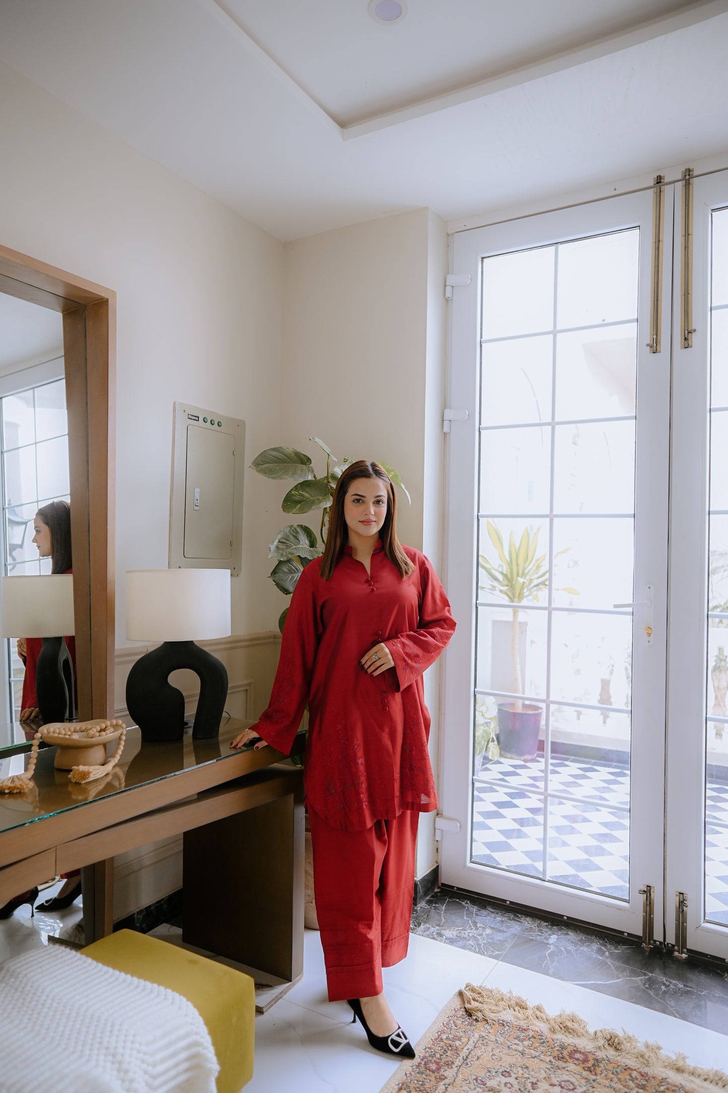 Red Twin Set