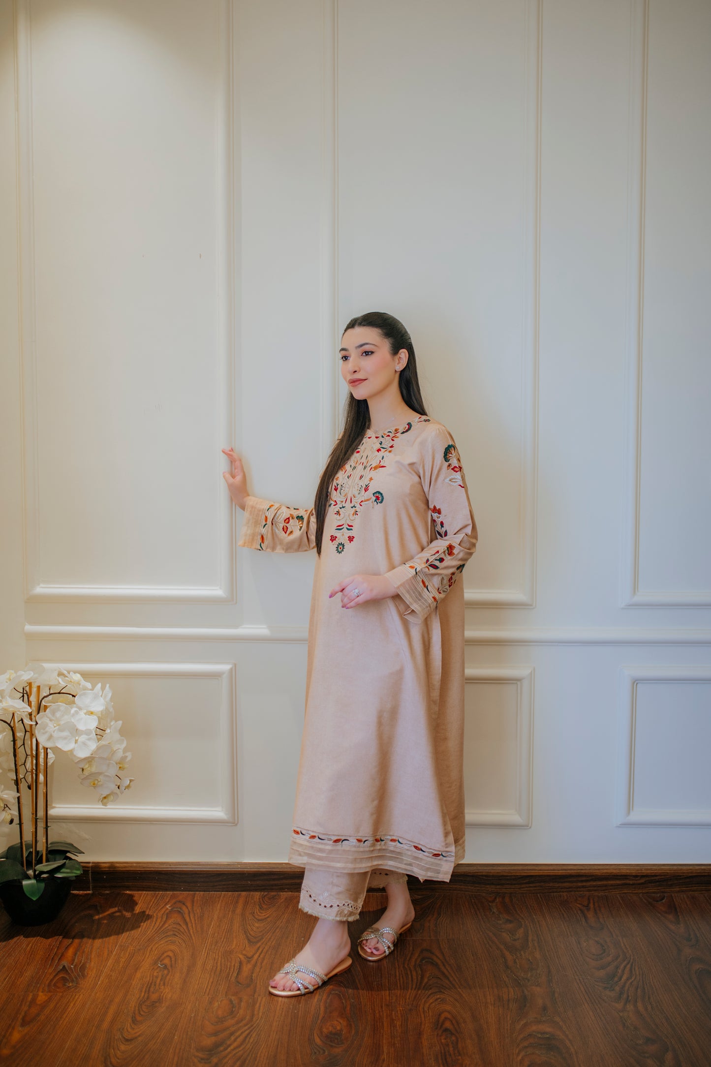 Multicolor Beige Twin Set