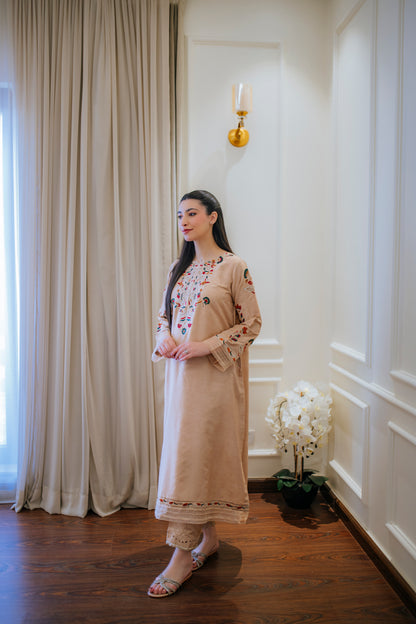 Multicolor Beige Twin Set