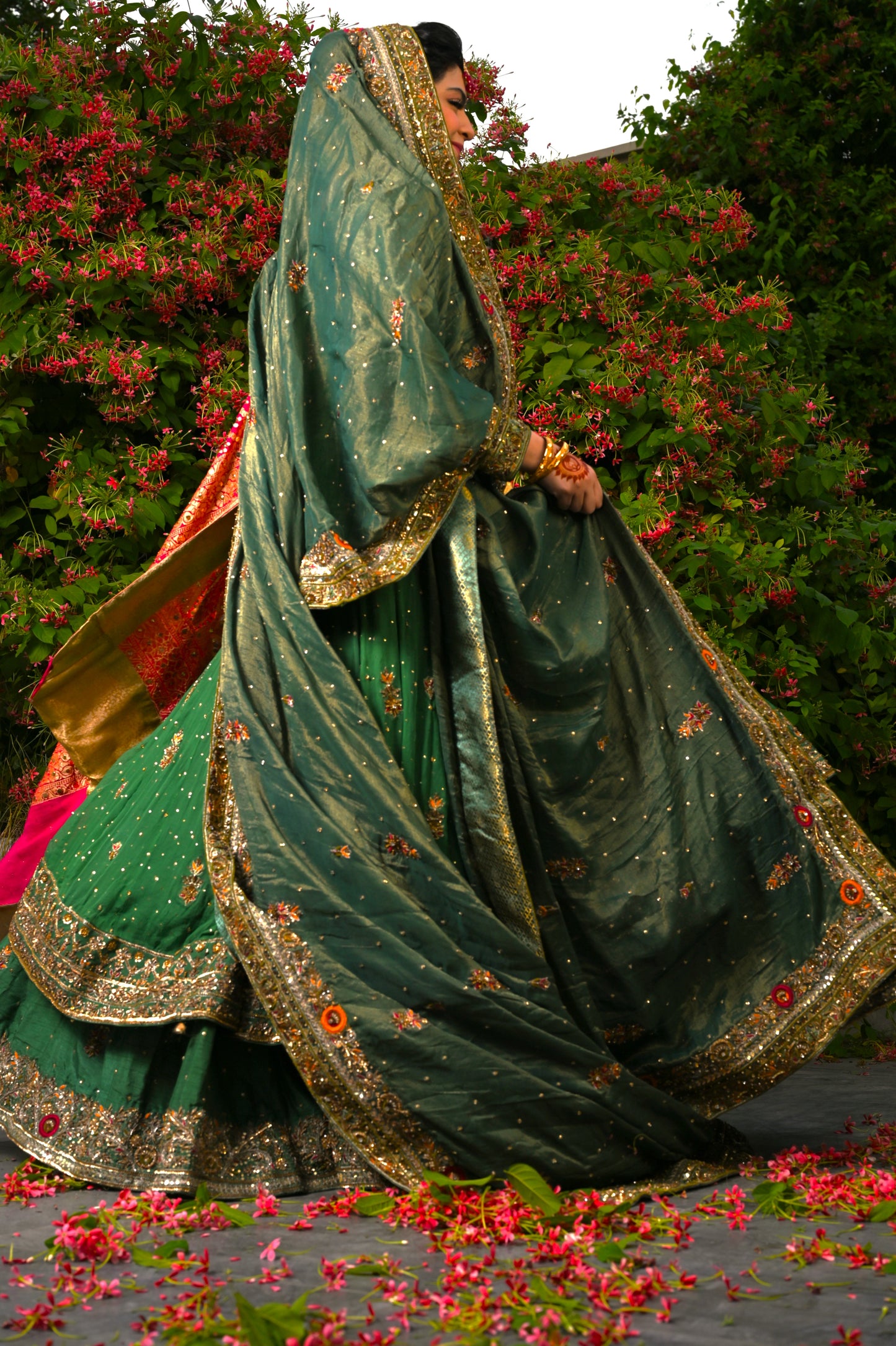 Gul Bahaar Kalidaar with Lehnga