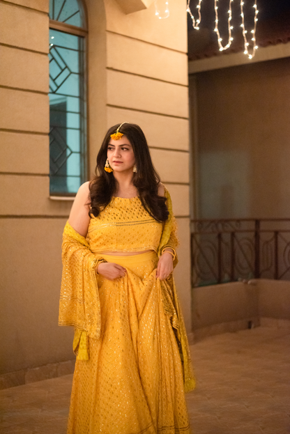 Yellow Chicken Kaari Lehnga Choli