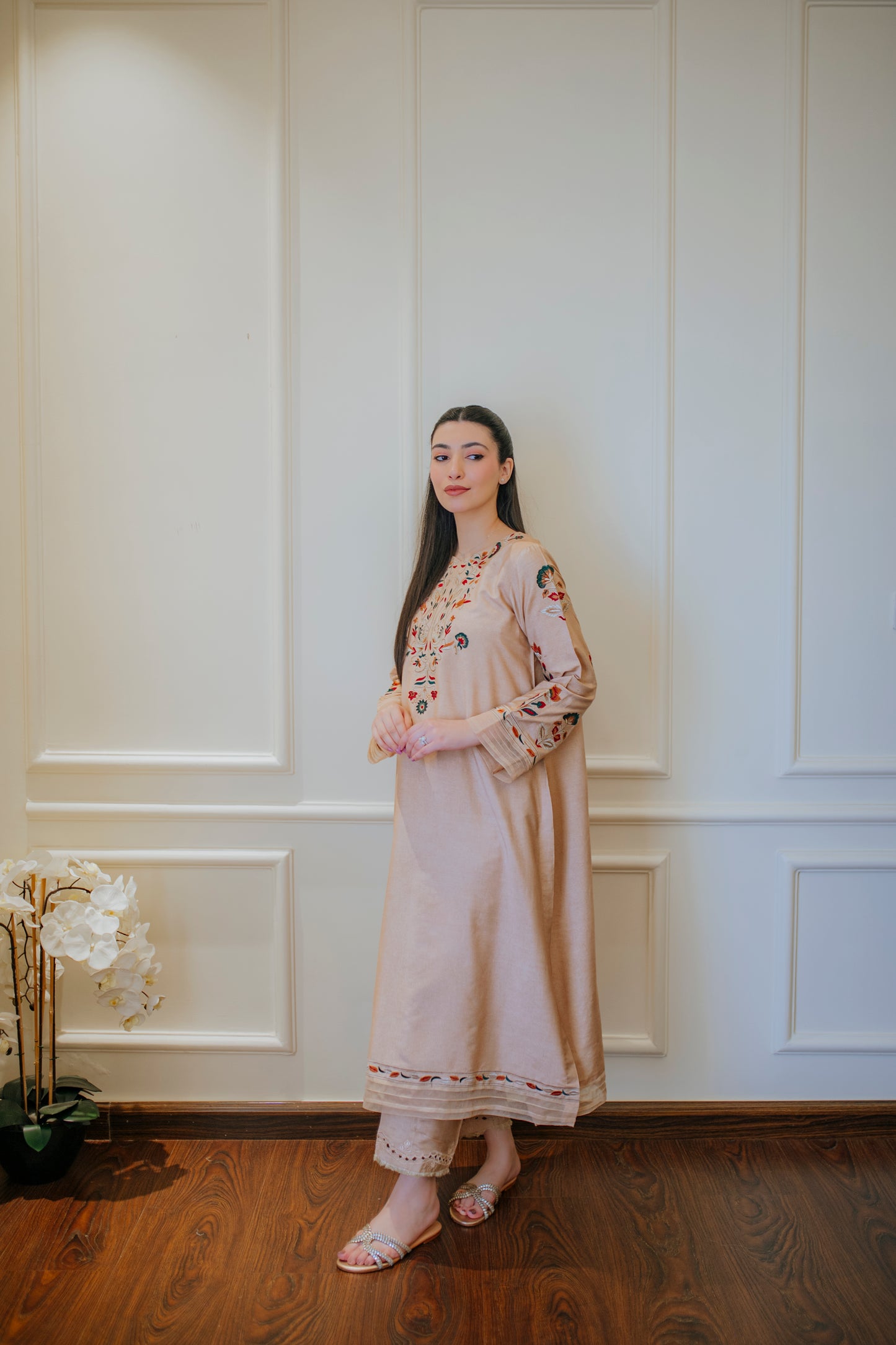 Multicolor Beige Twin Set